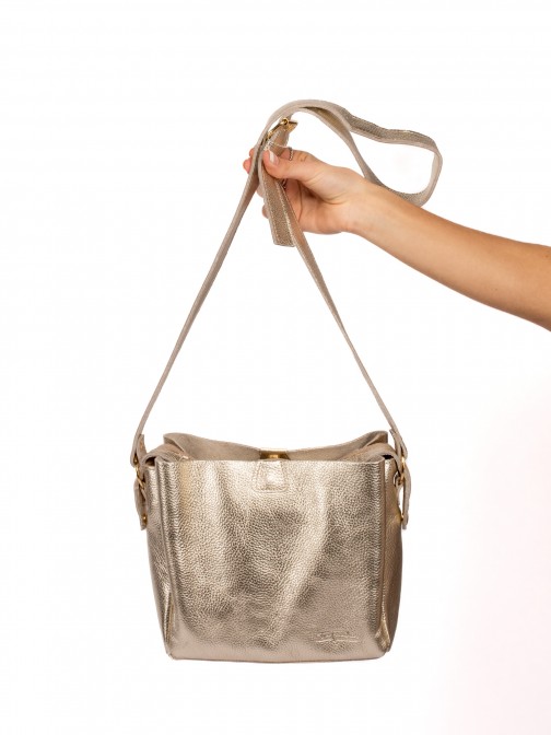 Crossbody Bag in Laminated Leather