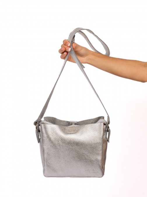 Crossbody Bag in Laminated Leather