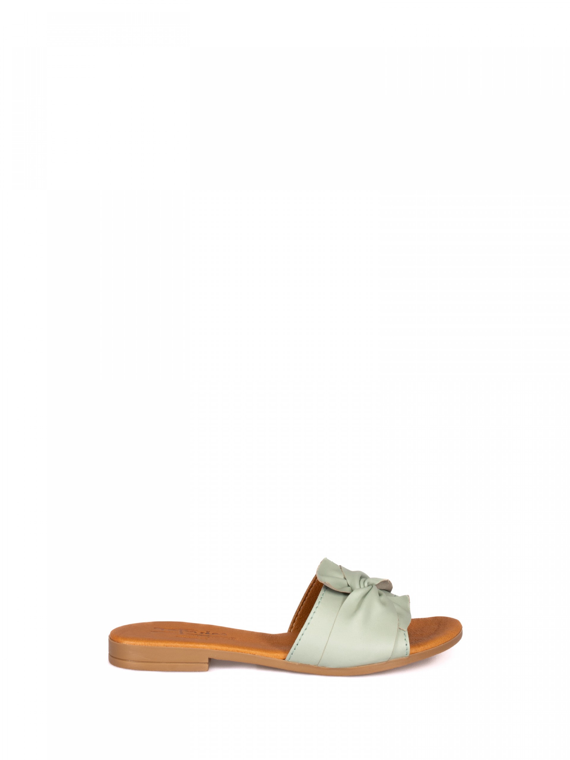 Chinela em Pele com Laço