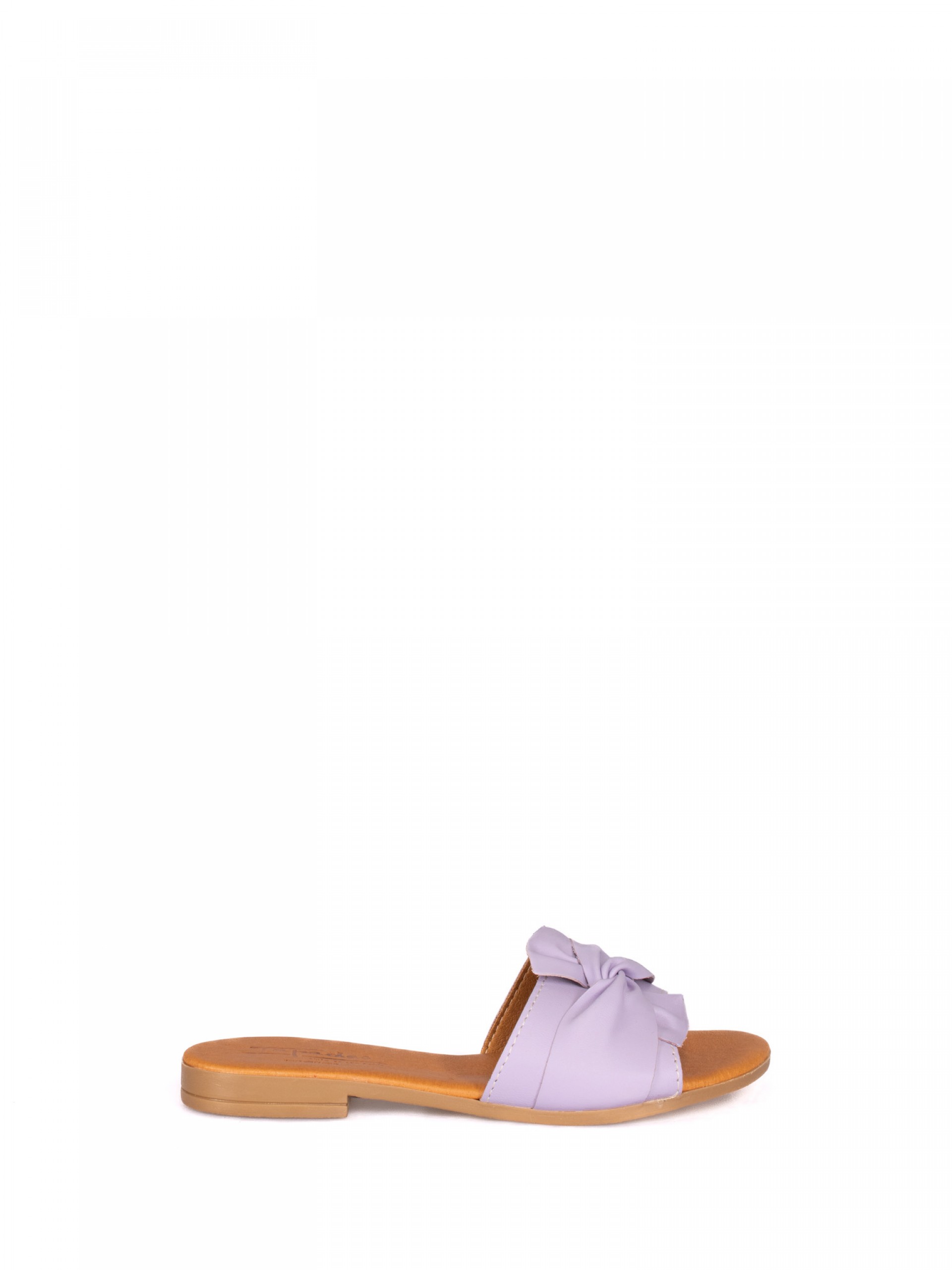 Chinela em Pele com Laço