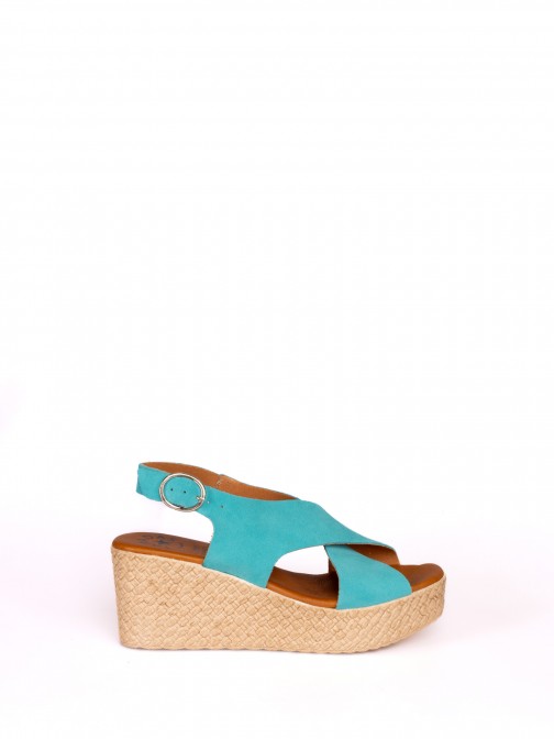 Suede Wedge Sandals