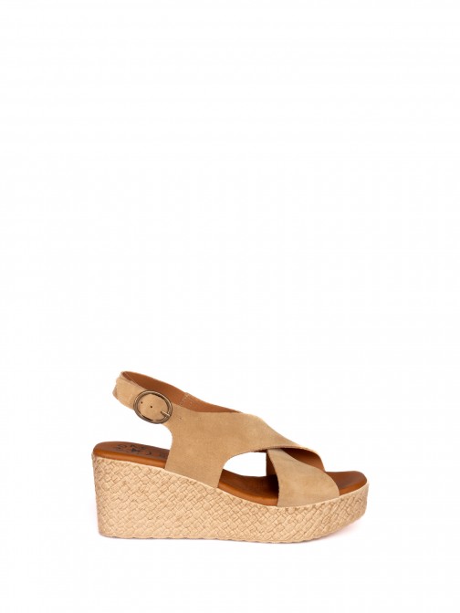 Suede Wedge Sandals