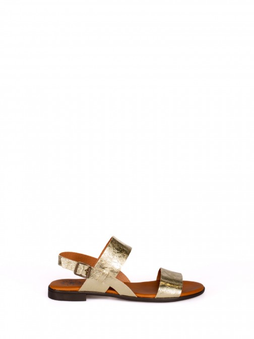 Two-Strap Leather Sandal