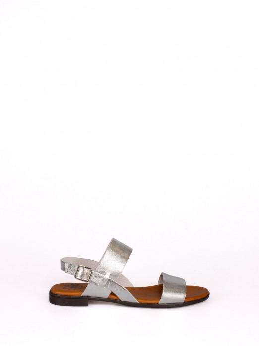 Two-Strap Leather Sandal