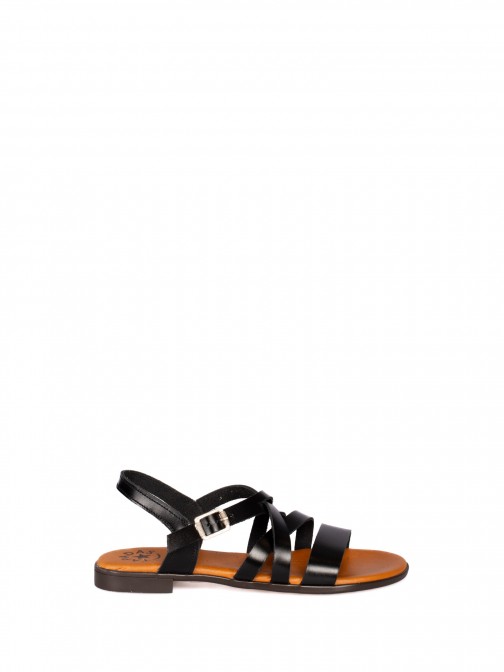 Multiple-Strap Leather Sandal