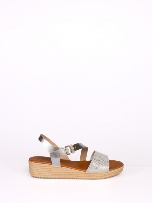 Wedge Sandal in Leather