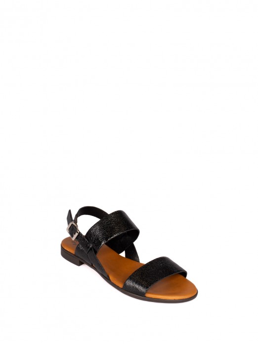 Two-Strap Leather Sandal
