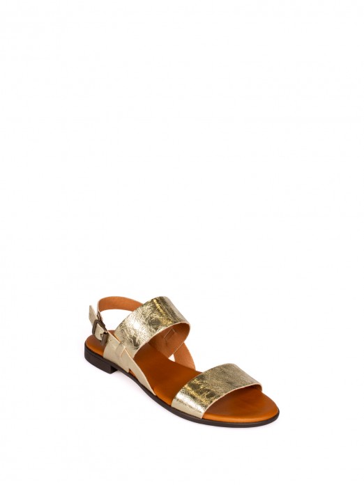 Two-Strap Leather Sandal