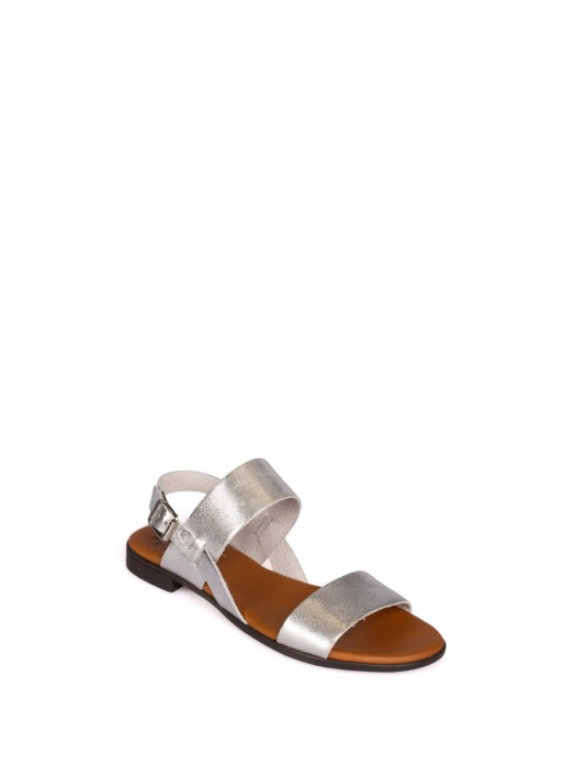 Two-Strap Leather Sandal