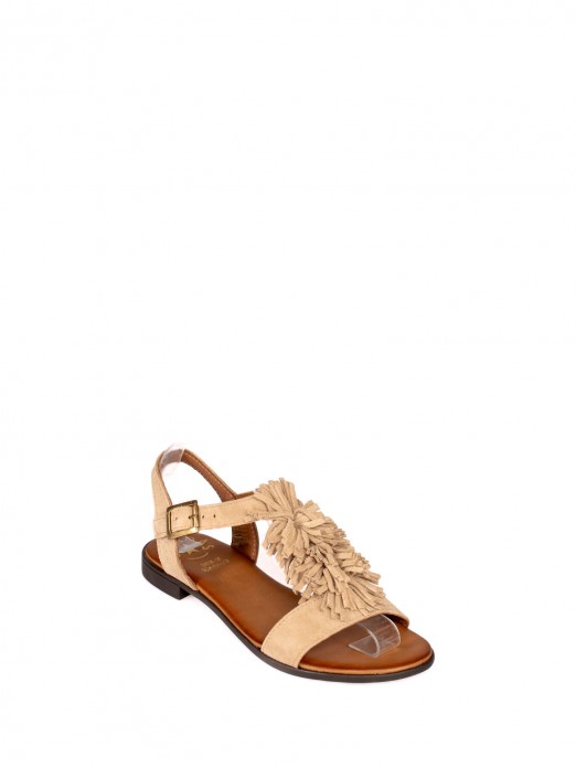 Suede Flat Sandal