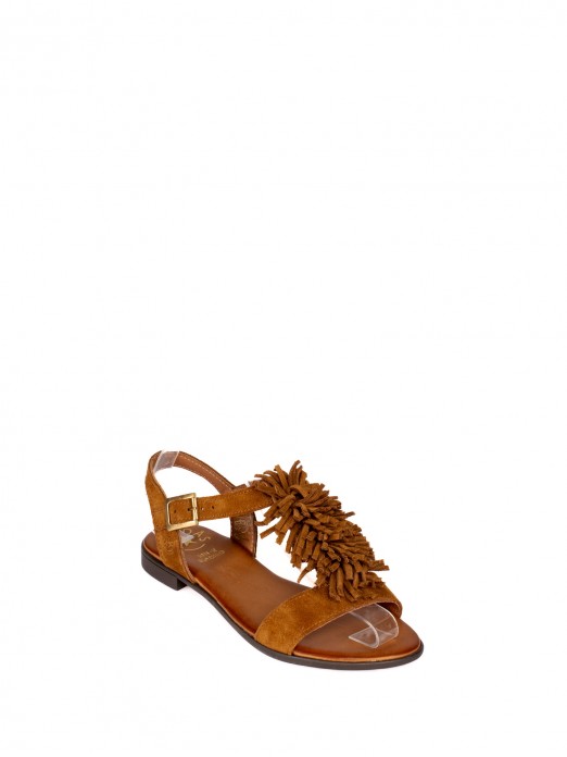 Suede Flat Sandal