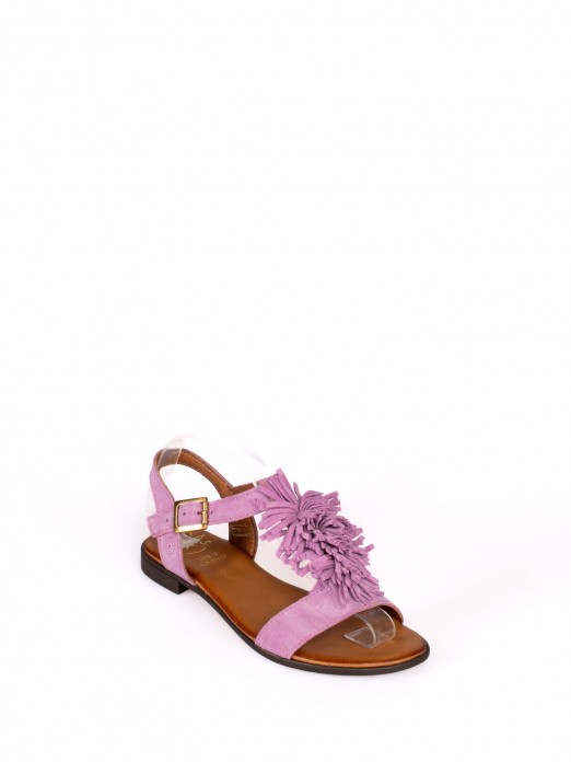 Suede Flat Sandal