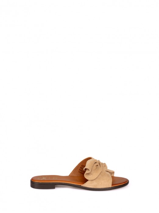 Suede Flat Sandal