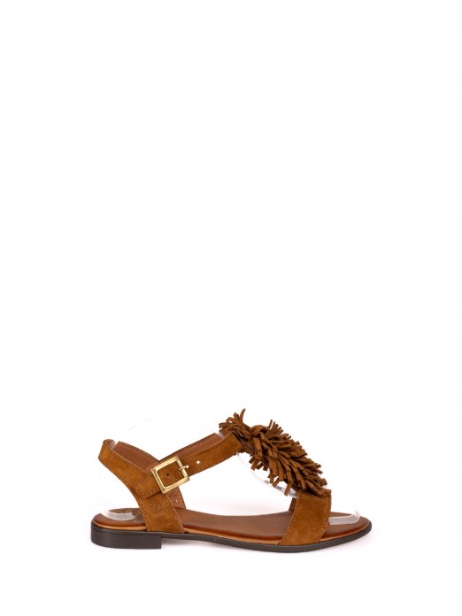 Suede Flat Sandal