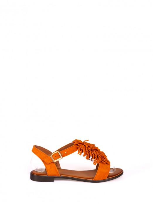 Suede Flat Sandal