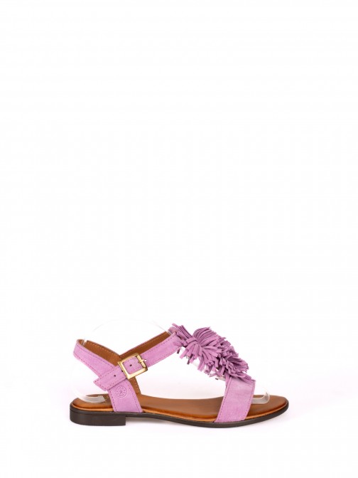 Suede Flat Sandal