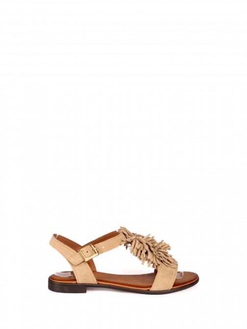 Suede Flat Sandal