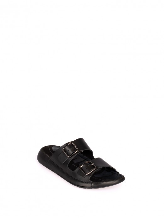 Comfort Sandal with Two Leather Buckles