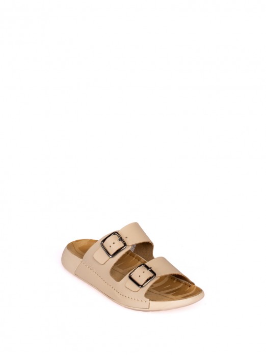 Comfort Sandal with Two Leather Buckles