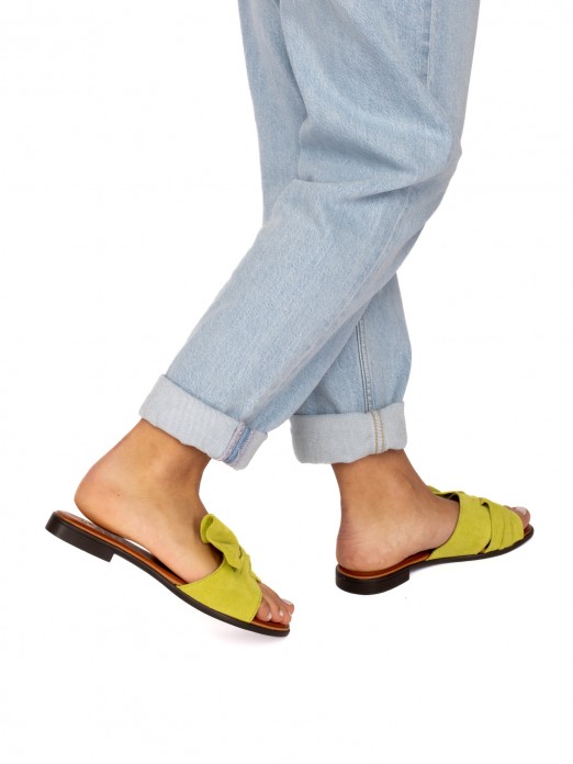 Suede Flat Sandal