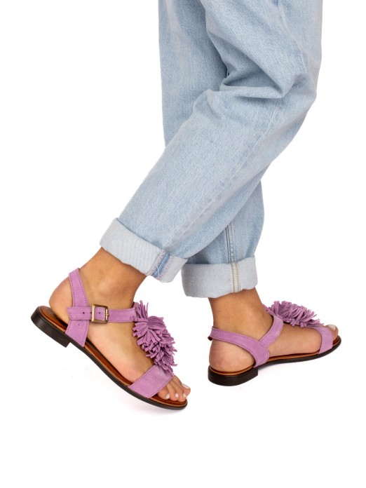 Suede Flat Sandal