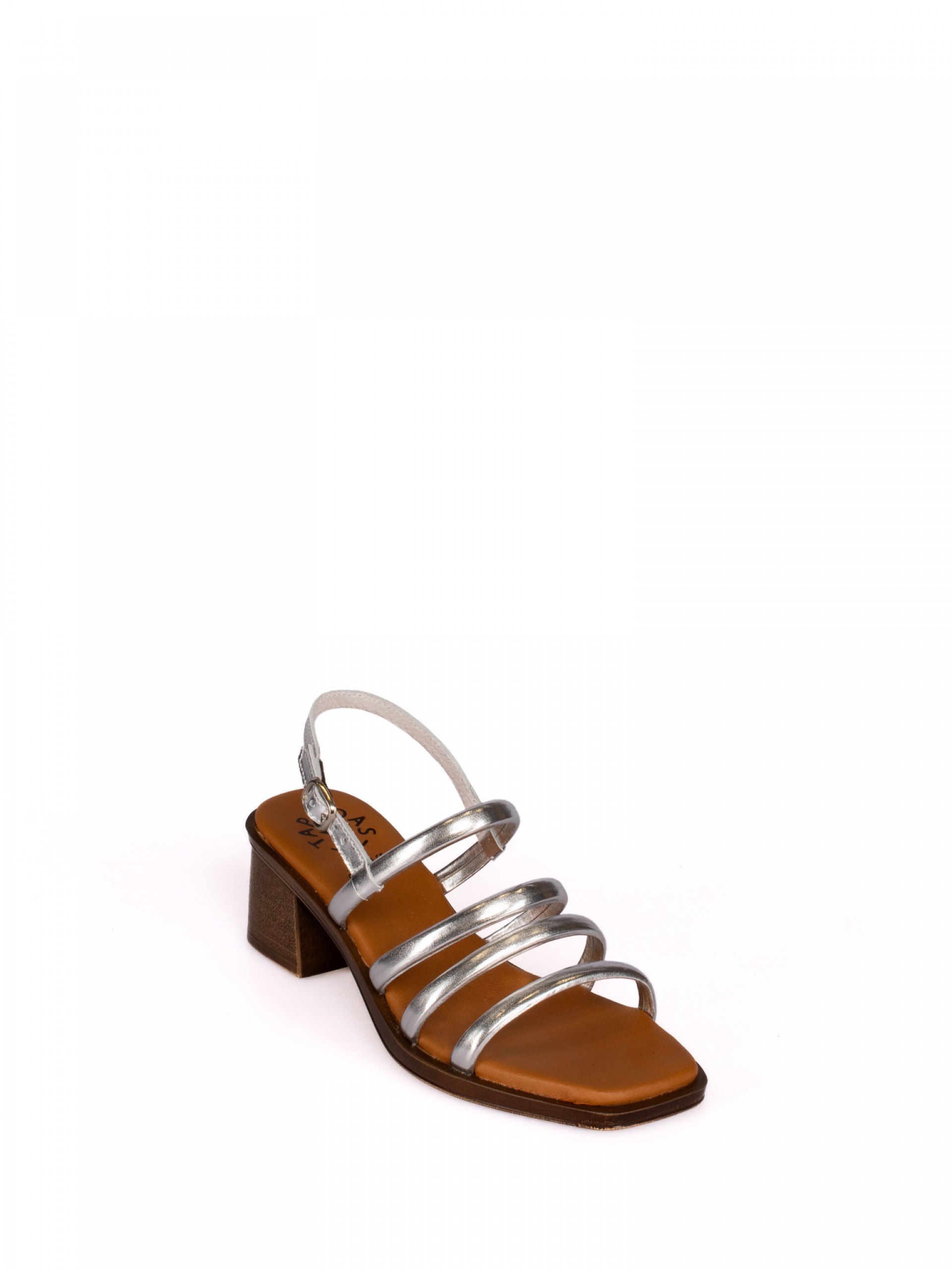 Heeled Sandal with Multiple Leather Straps