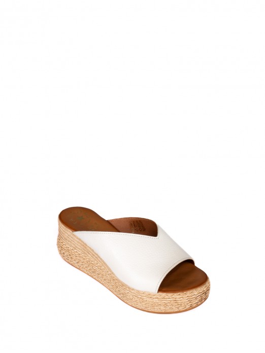 Wedge Sandal in Leather