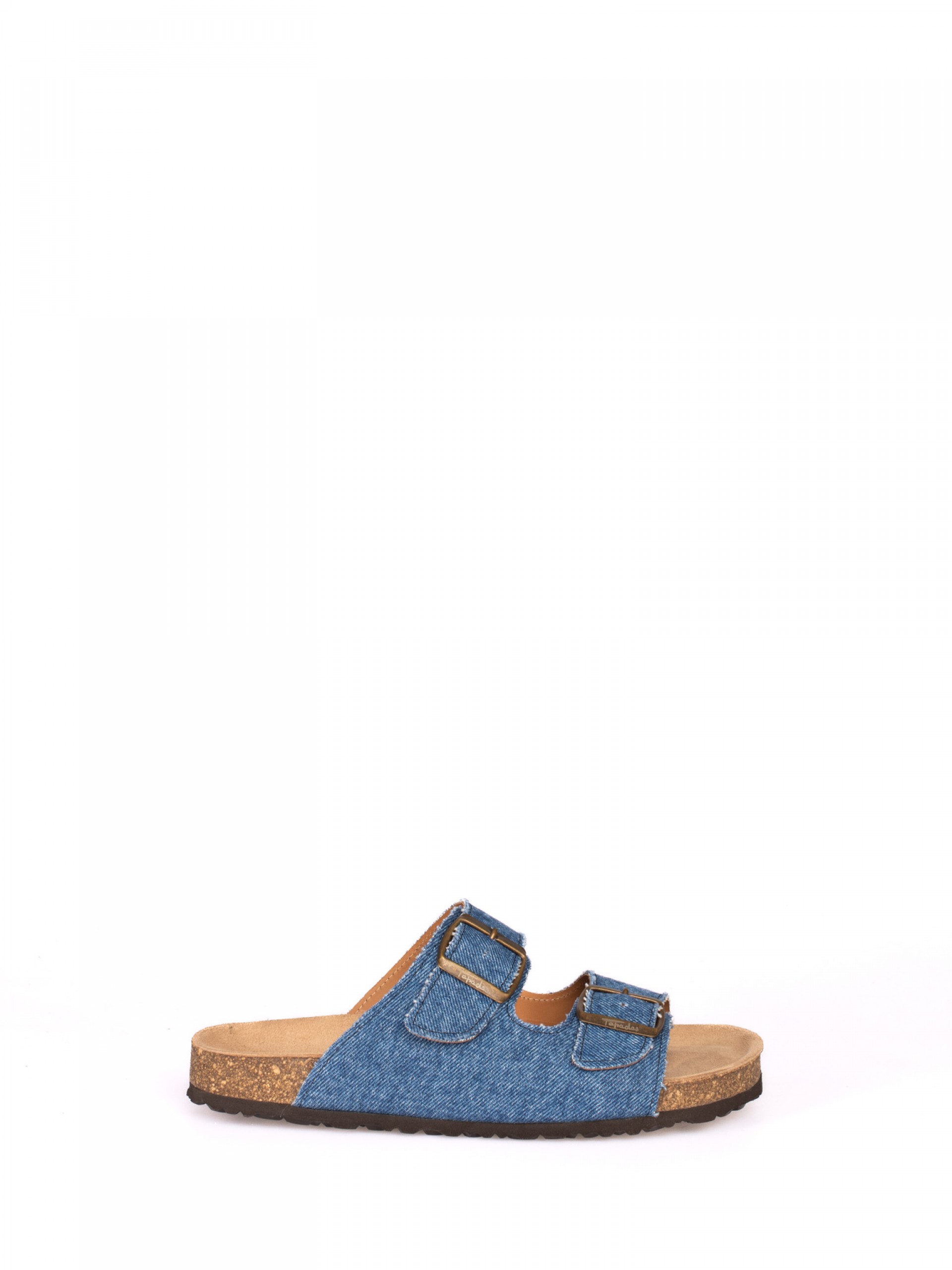 Chinela Bio com Duas Fivelas Denim