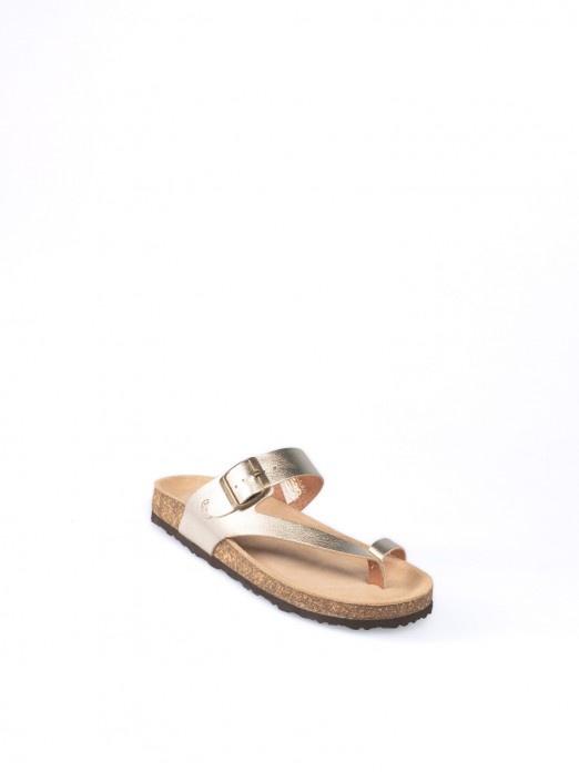 Laminated eather Slipper with Buckle