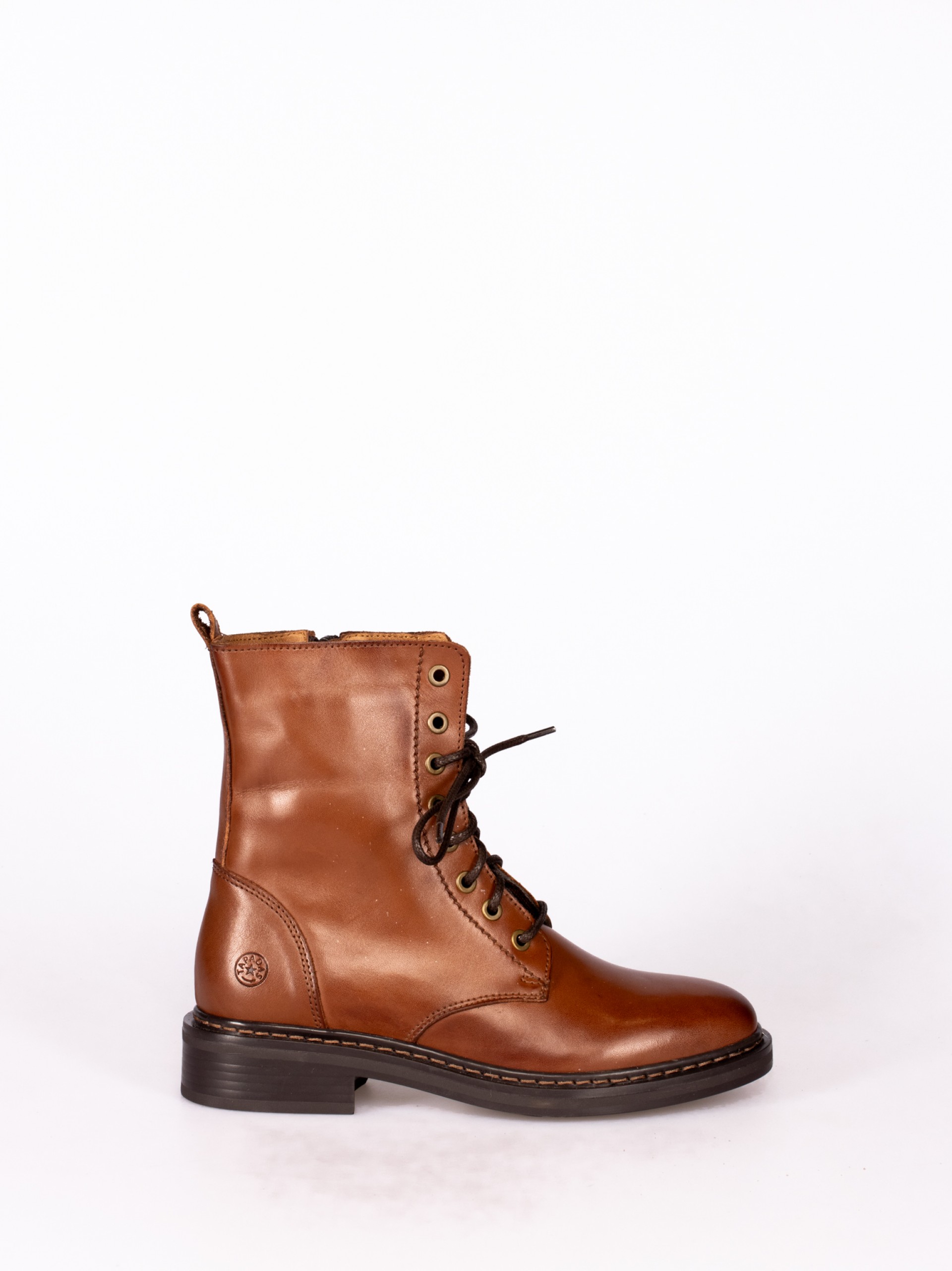 Military Ankle Boot in Leather