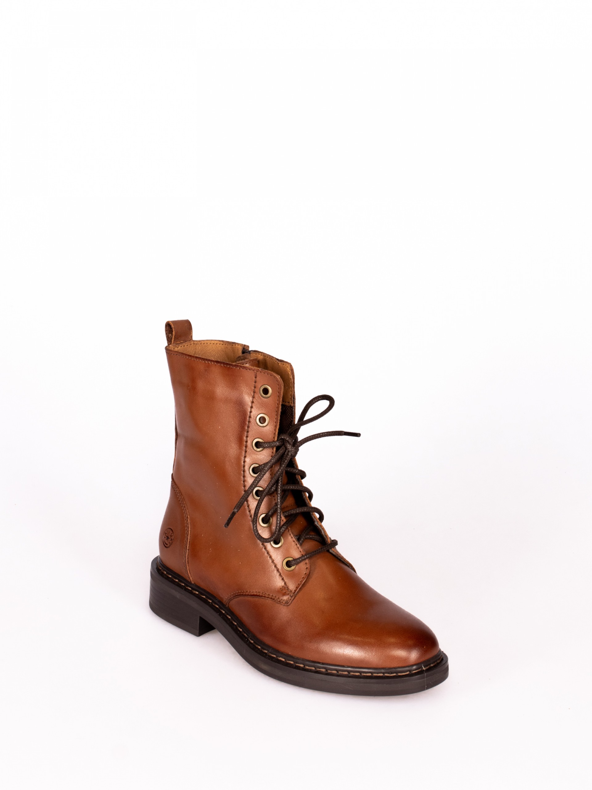 Military Ankle Boot in Leather