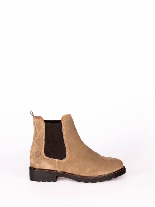 Suede Boot with Elastic