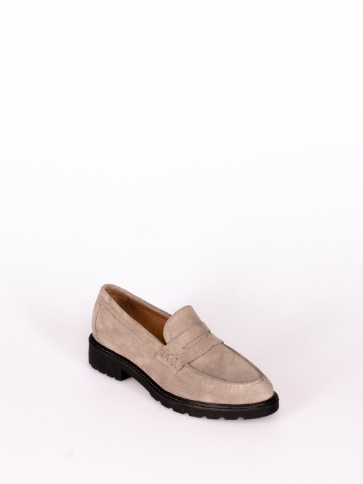 Classic High Sole Suede Loafer