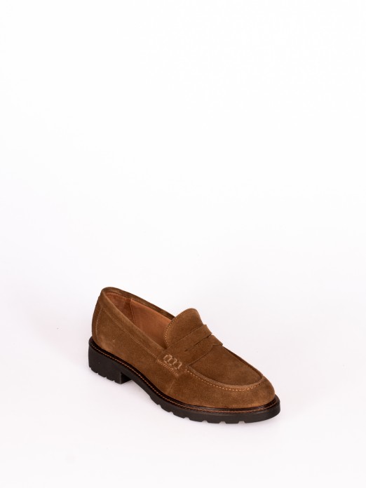 Classic High Sole Suede Loafer