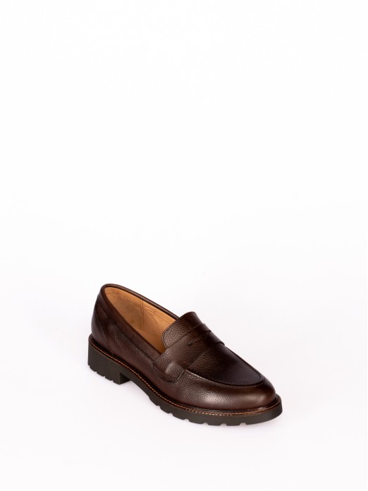 Classic High Sole Leather Loafer