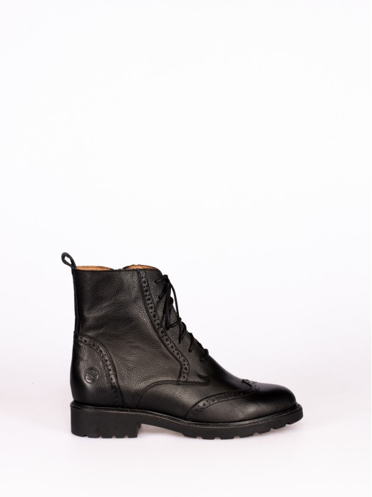 Leather Oxford Boot with Laces