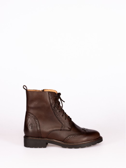 Leather Oxford Boot with Laces