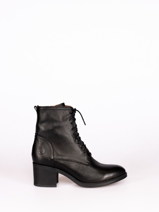 High Heel Leather Boot