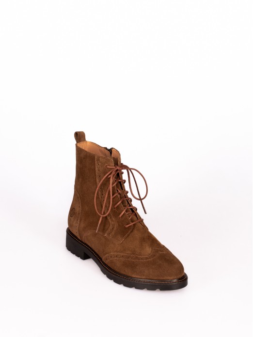 Suede Oxford Boot with Laces