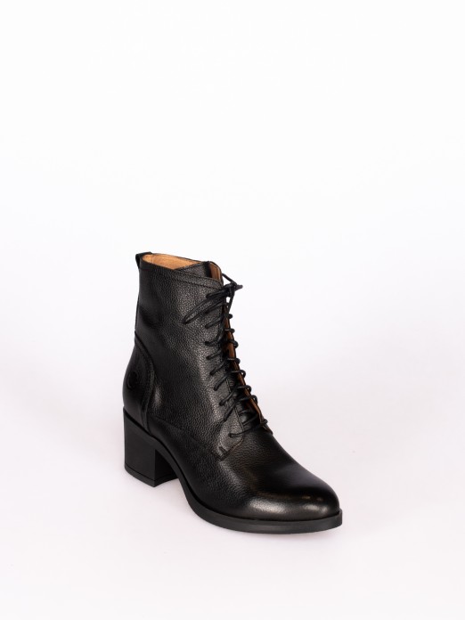 High Heel Leather Boot