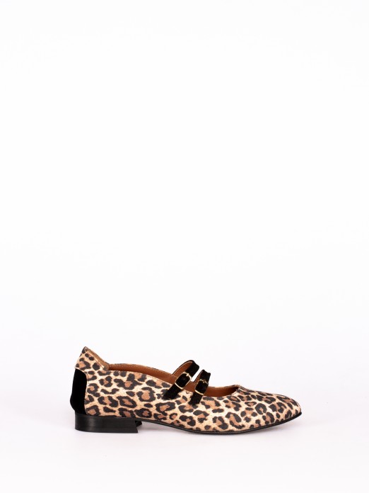 Sapato Mary Jane Animal Print