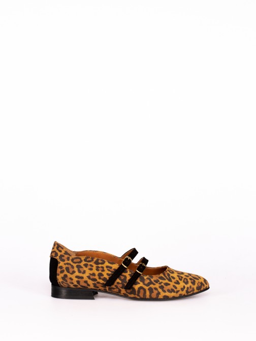 Sapato Mary Jane Animal Print