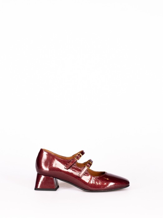 Medium Heel Patent Leather Shoes