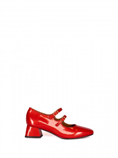 Medium Heel Patent Leather Shoes