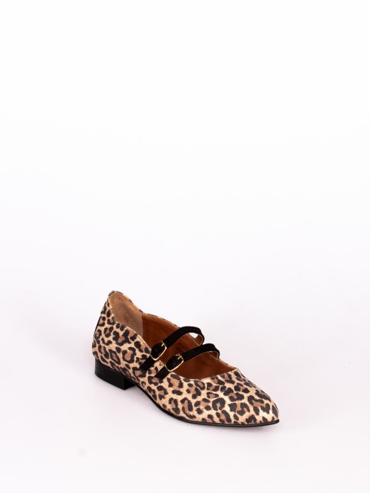 Sapato Mary Jane Animal Print