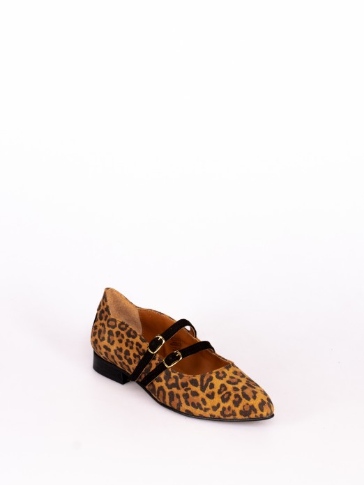 Sapato Mary Jane Animal Print