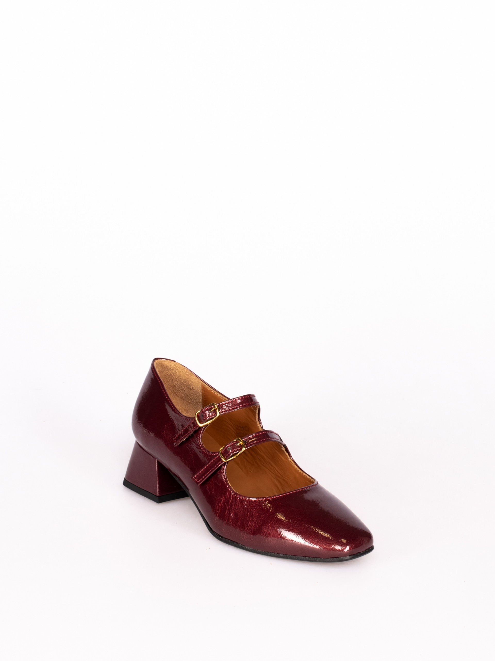 Medium Heel Patent Leather Shoes