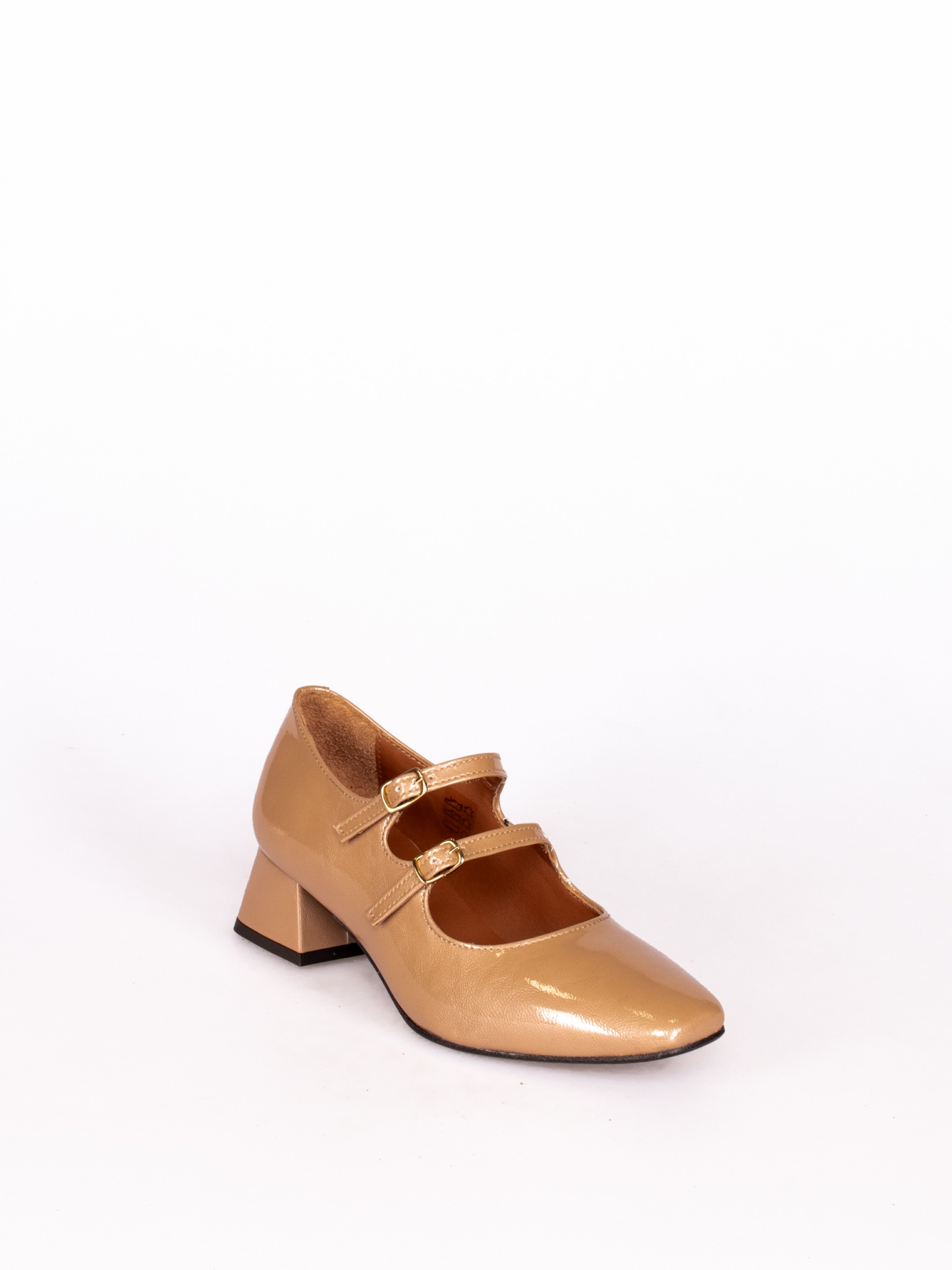 Medium Heel Patent Leather Shoes