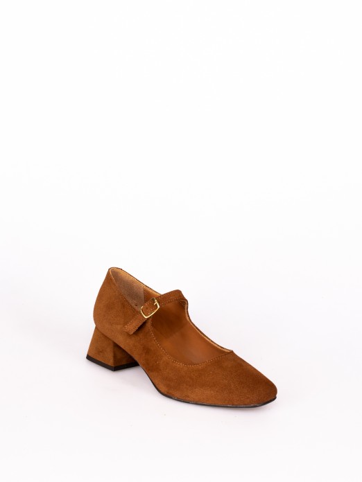 Medium Heel Suede Shoes