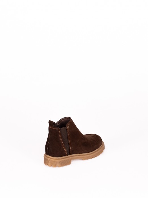 Suede Boot with Elastic